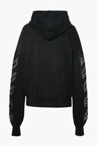 EYELET DIAGS OVER HOODIE BLACK NO COLOR