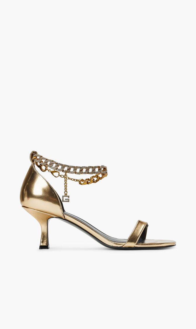 REMO RHINESTONE CHAIN SANDALS