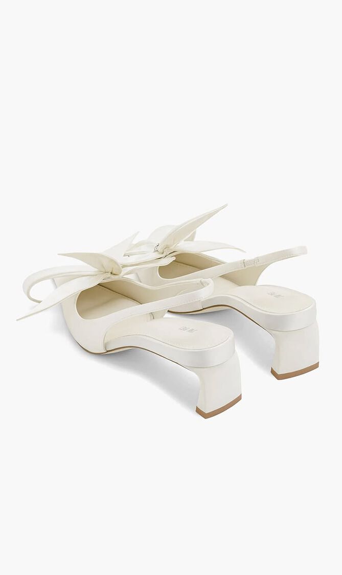 QUEENA FLORAL APPLIQUES SLINGBACK PUMPS