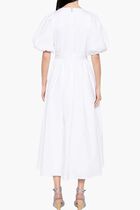 PUFF SLEEVE MIDI DRESS