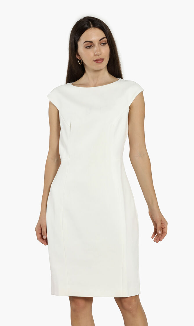 Bateau neck dress clearance
