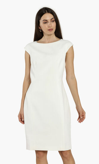 Pelagai Boat-Neck Midi Dress