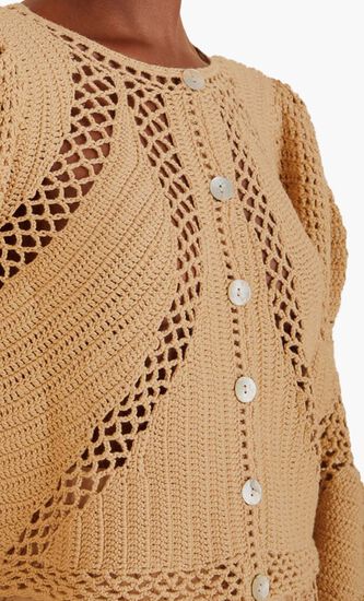 Flower Crochet Cardigan