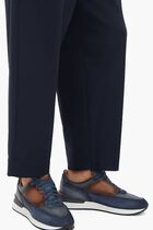 Lace-up two-toned sneakers