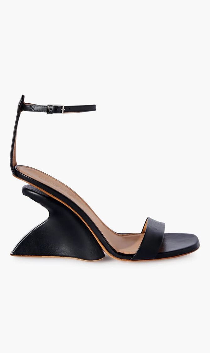 JUG WEDGE SANDAL BLACK BLACK