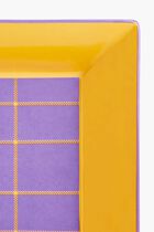Tartan Trinket Tray Rectangular Small Yellow