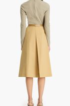 PLEATED POPLIN SKIRT
