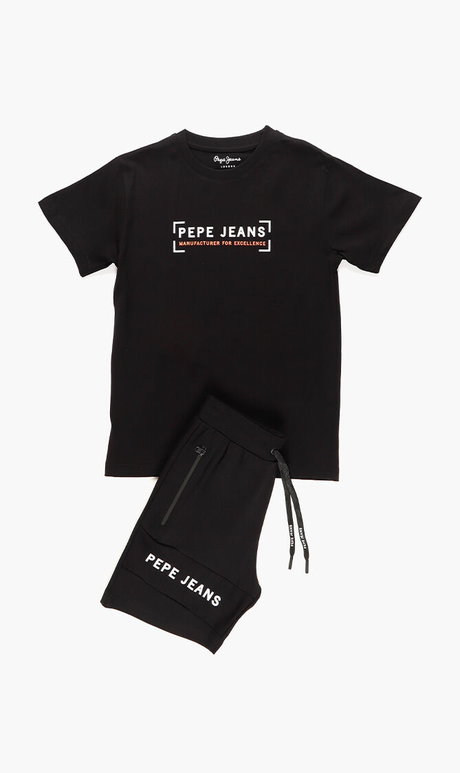 Adam Solid Jersey T-shirt and Shorts Set