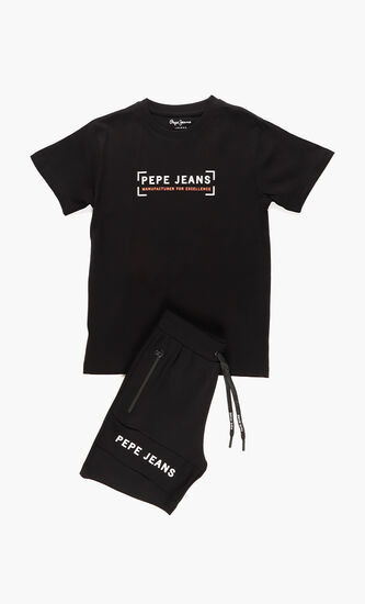 Adam Solid Jersey T-shirt and Shorts Set