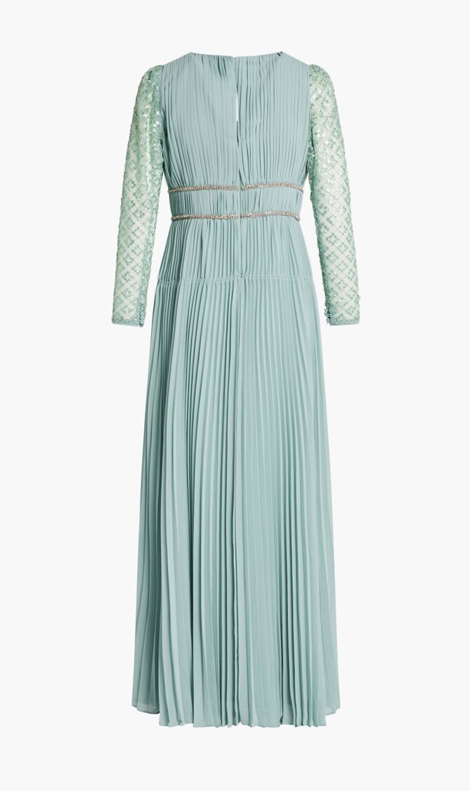 SAGE CHIFFON MAXI DRESS