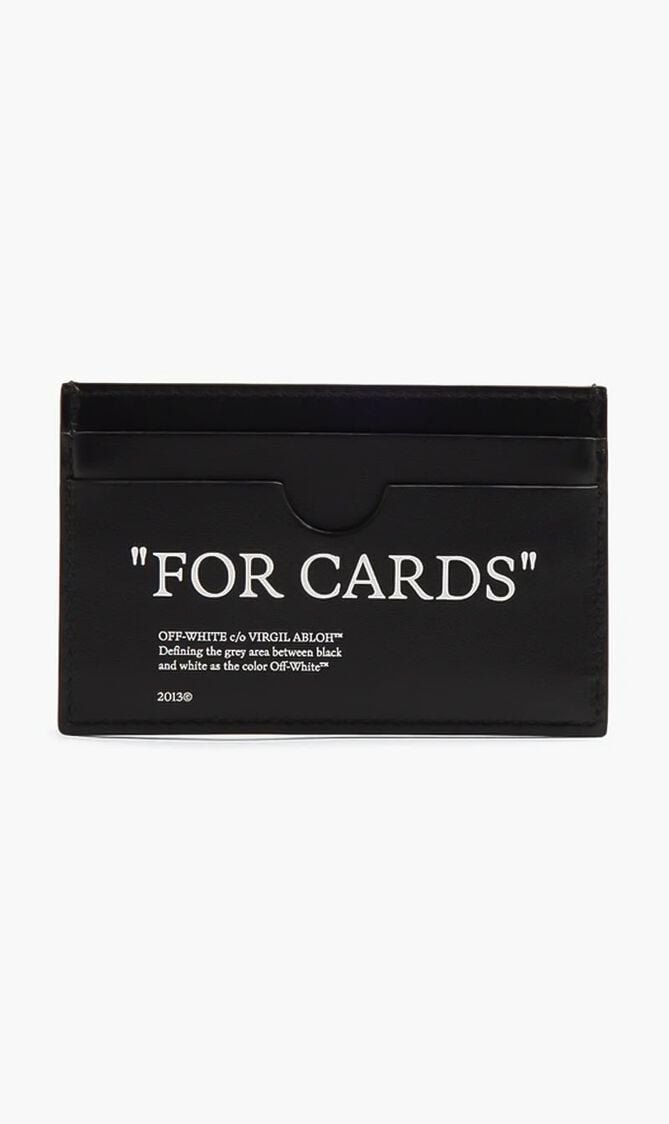 QUOTE BOOKISH CARD CASE BLACK WHITE