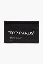 QUOTE BOOKISH CARD CASE BLACK WHITE