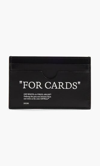 QUOTE BOOKISH CARD CASE BLACK WHITE