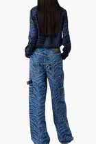 Tiger Pattern High Rise Jeans