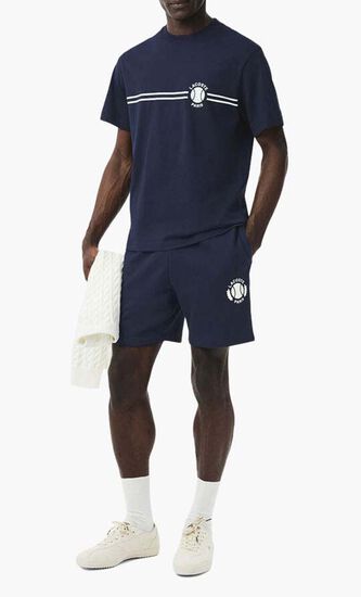 Regular Fit 3d Print Fleece Shorts