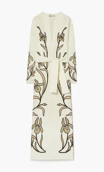 APPLIQUE LINEN CAFTAN