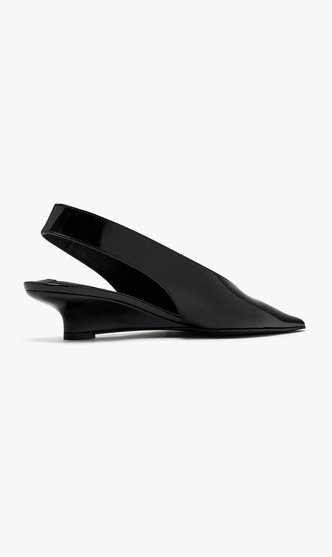 WEDGE HEEL PATENT SLINGBACKS