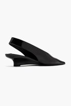 WEDGE HEEL PATENT SLINGBACKS
