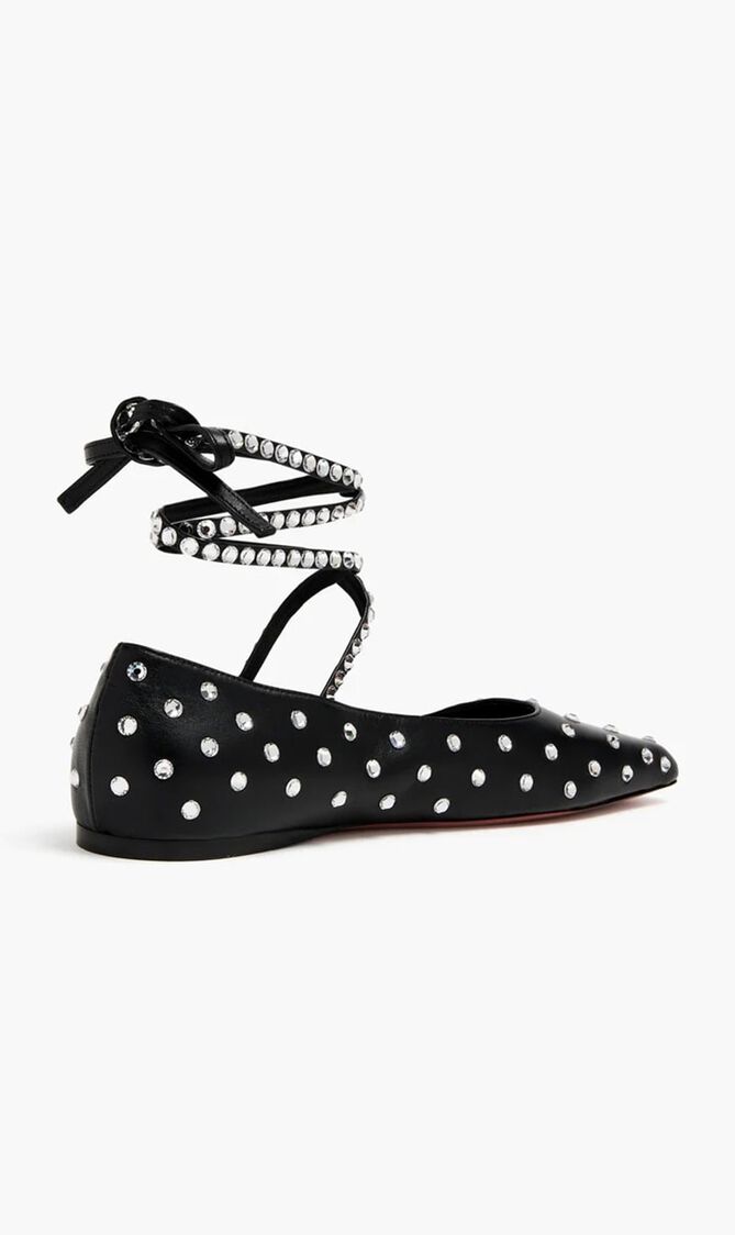 ANE CRYSTAL LACE UP FLAT NAPPA