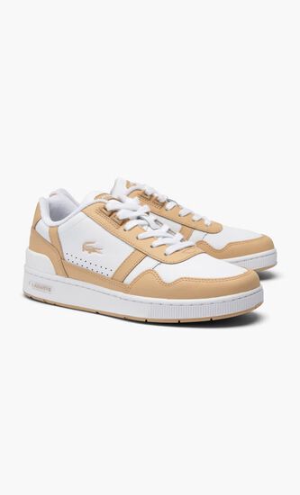 T-clip Contrasted Leather Trainers