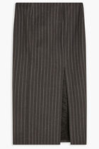 SKIRT MIDI WOOL PENCIL PINSTRIPE