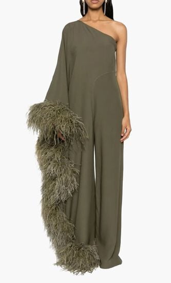 Ebro Feather Trim Jumpsuit