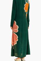 Flowers Long Sleeve Maxi Dress