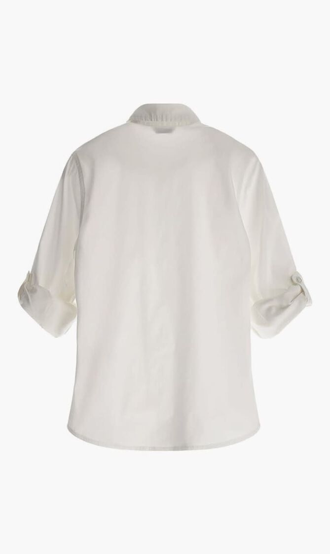 Str. Poplin Adj. Ls Shirt