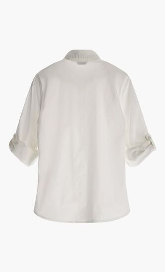 Str. Poplin Adj. Ls Shirt