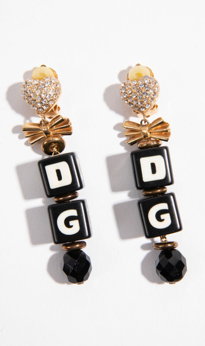 Logo Dice Drop Earrings