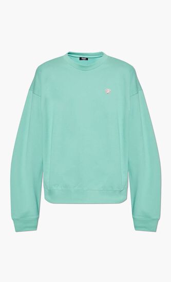 SWEATSHIRT NON BRUSHED SWEAT FABRIC MEDUSA PATCH