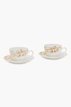 Vegetal Or Tea Cup & Saucer Gold