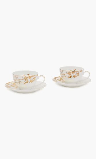Vegetal Or Tea Cup & Saucer Gold