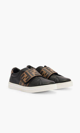 SNEAKER VELCRO BROWN FF LOGO