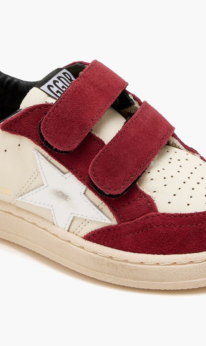 BALL STAR STRAP NAPPA UPPER VAMP AND TONGUE SUEDE TOE AND STRAP SHINY LEATHER STAR LEATHER HEEL CRAC
