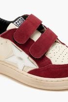 BALL STAR STRAP NAPPA UPPER VAMP AND TONGUE SUEDE TOE AND STRAP SHINY LEATHER STAR LEATHER HEEL CRAC
