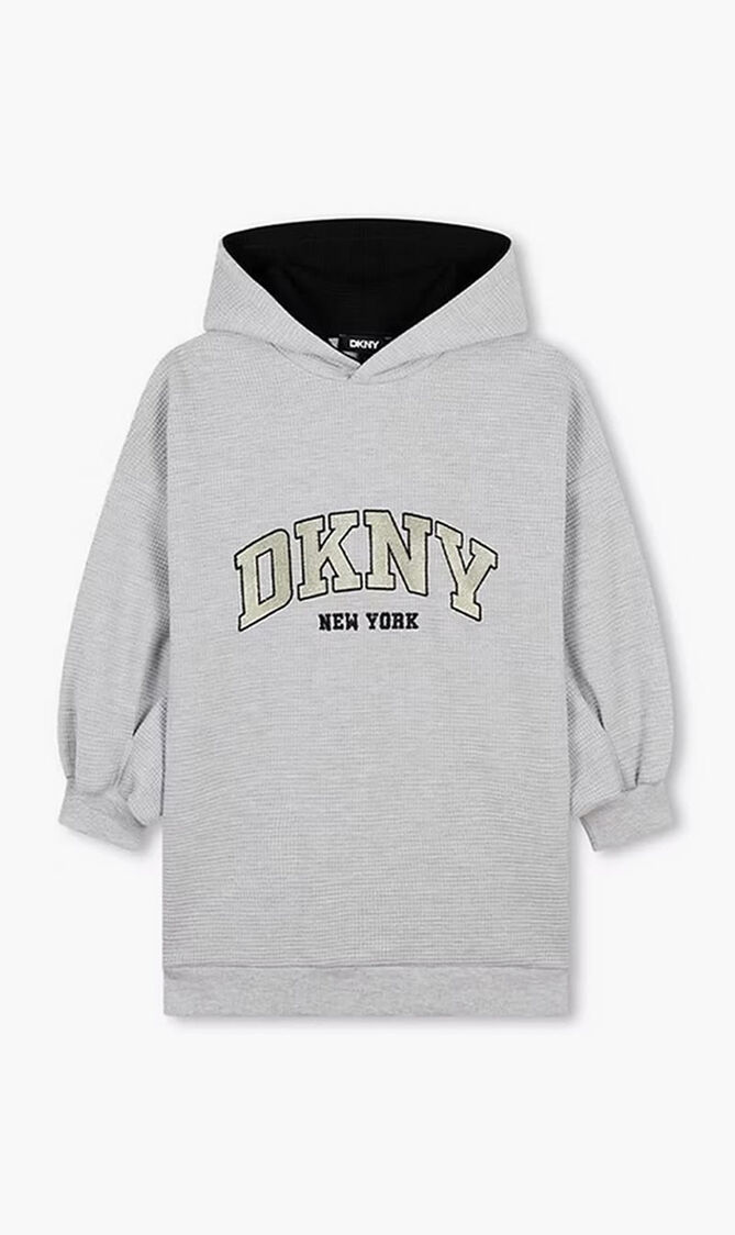 Logo Embroidered Hooded Dress