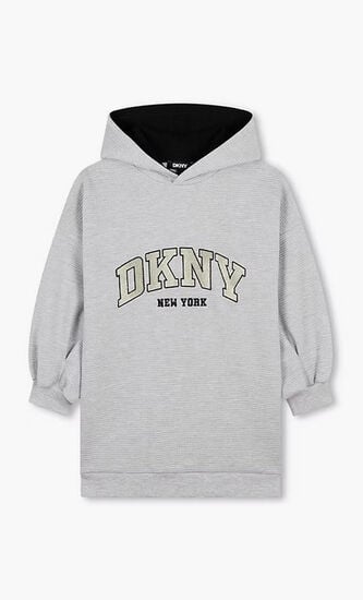 Logo Embroidered Hooded Dress