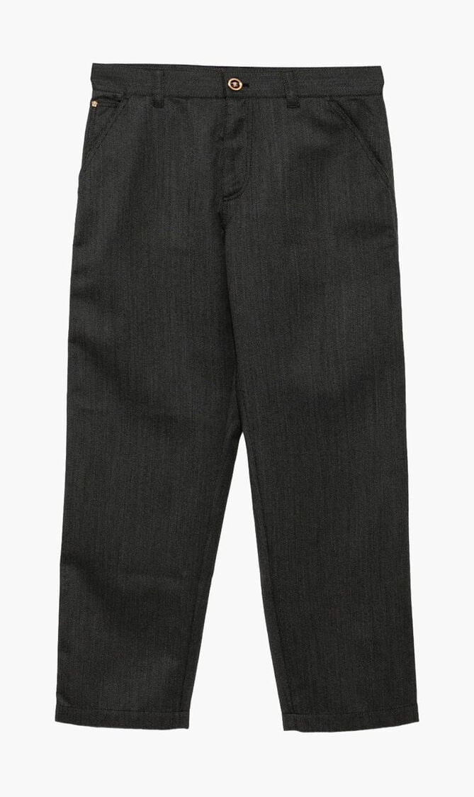 INFORMAL PANT WOOL TWILL MOULINE FABRIC