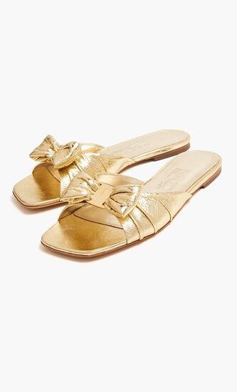 Padded Vara Bow Slide Sandals