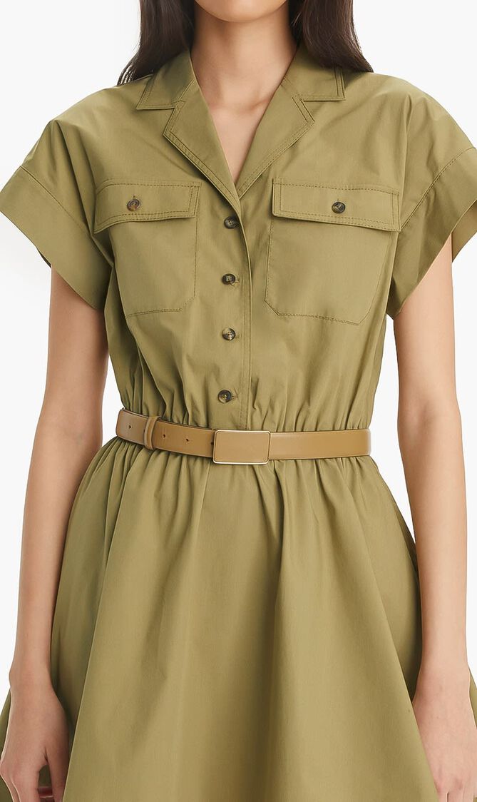 COTTON POPLIN SHIRTDRESS