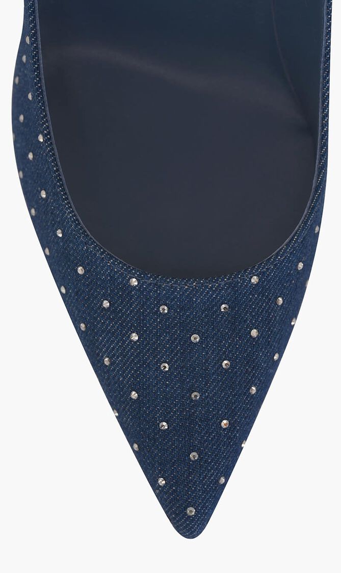 Kate 85 Embellished Denim Heels