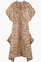 Organic Silk Leopard Print Midi Dress