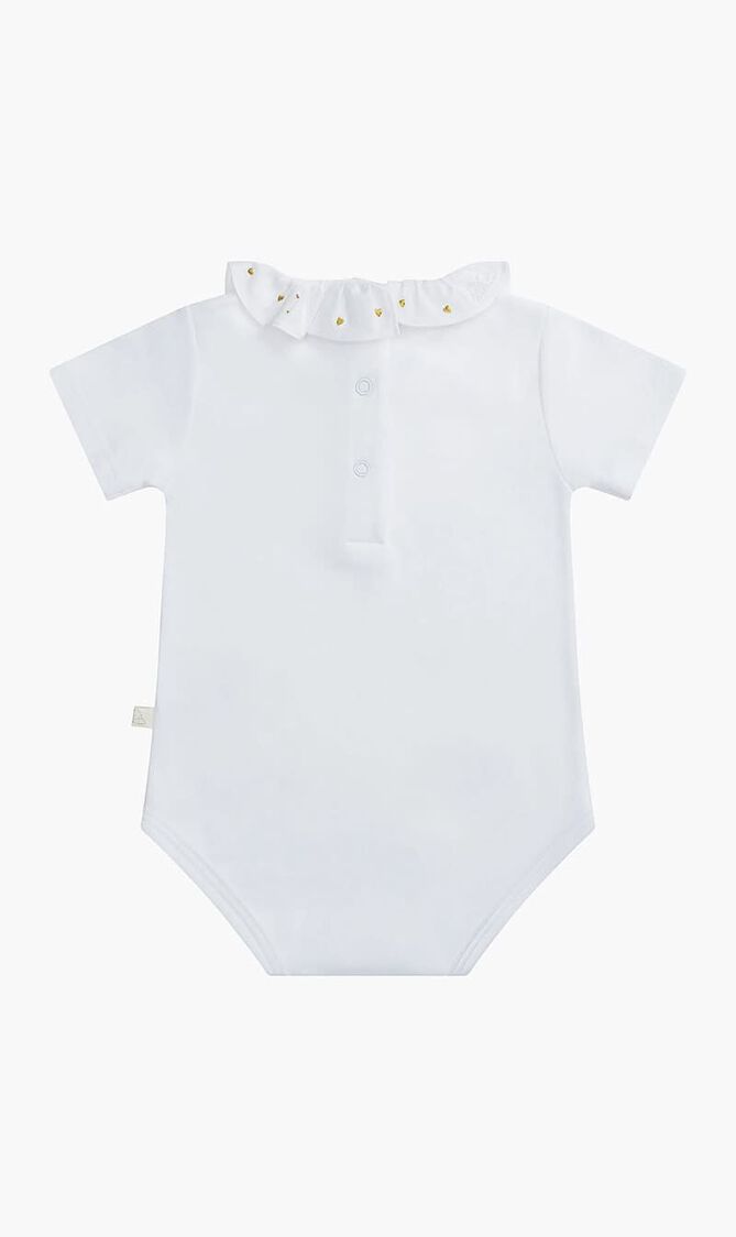 Heart Ruffle Collar Onesie