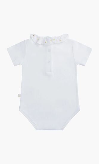 Heart Ruffle Collar Onesie