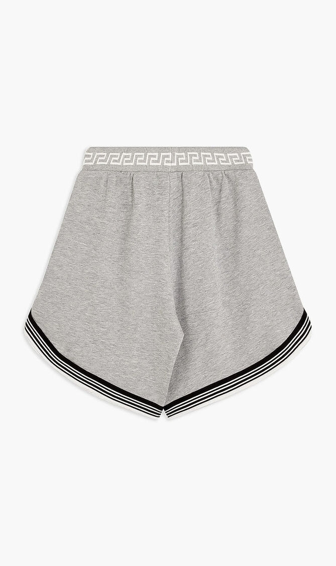 SHORT MELANGE FLEECE + CONTRAST + MEDUSA EMBROIDEY