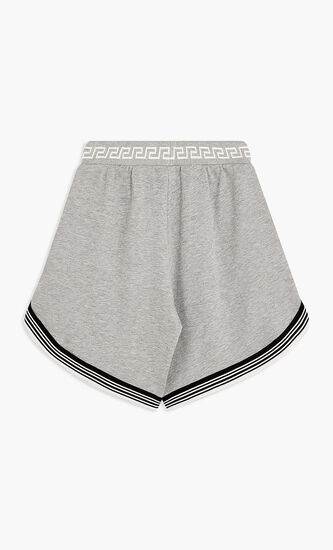 SHORT MELANGE FLEECE + CONTRAST + MEDUSA EMBROIDEY