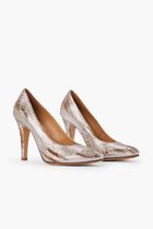 Court Shoe Lurex Gold