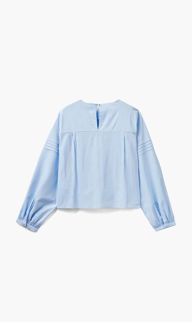 Pleated Blouse in Viscose Blend