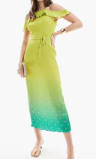 Claudia Gold Fleck Maxi Dress